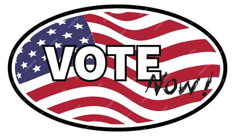 Premium Vector Vote Now Text On United States Flag Background Sticker