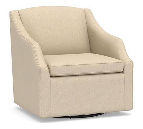 SoMa Emma Upholstered Swivel Armchair Polyester Wrapped Cushions Park