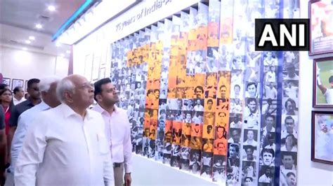 Ind Vs Aus Cm Bhupendra Patel Inspects Preparations At Narendra Modi Stadium Ahead Of Final