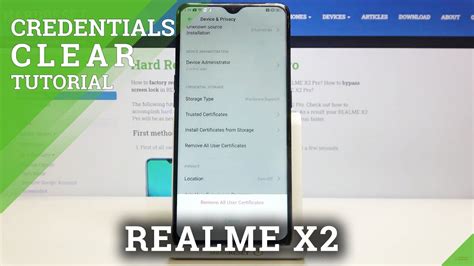 How To Clear Credentials On REALME X2 Delete All Licenses YouTube