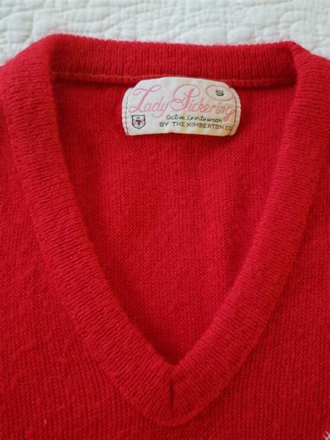 Vintage Lady Pickering V Neck Hannastown Golf Club Sweater Etsy