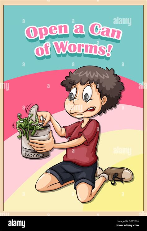 Open A Can Of Worms Stock Vector Image And Art Alamy