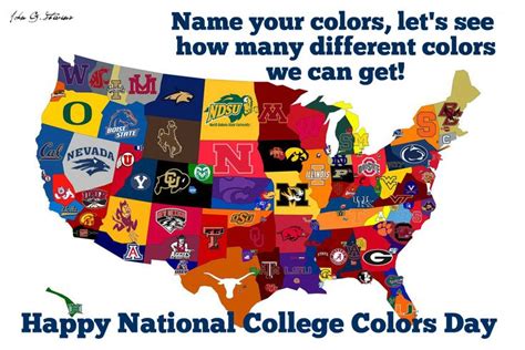 Happy National College Colors Day Name Your Colors Lets See How Many