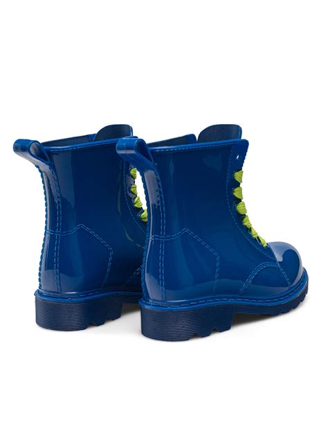 Bottes de pluie bleu océan rigolotes pour enfants Dedoles