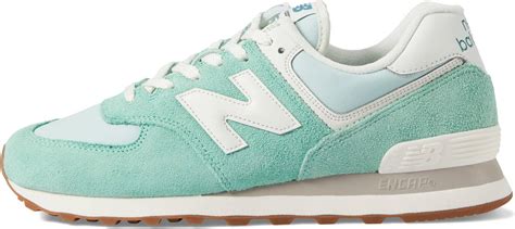 New Balance Men S 574 V2 Lace Up Sneaker Aqua Green White