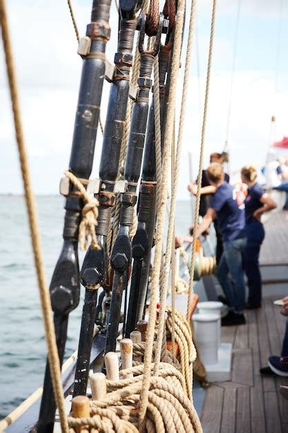 Premium Photo Crew Members From Tall Ship Race Event In Aalborg