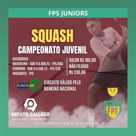 Fps Juniors Rgsa Federa O Paulista De Squash