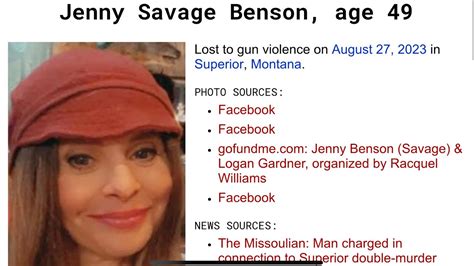 Jenny Savage Benson 49 Aug 27 2023 Superior Montana Shot Killed By