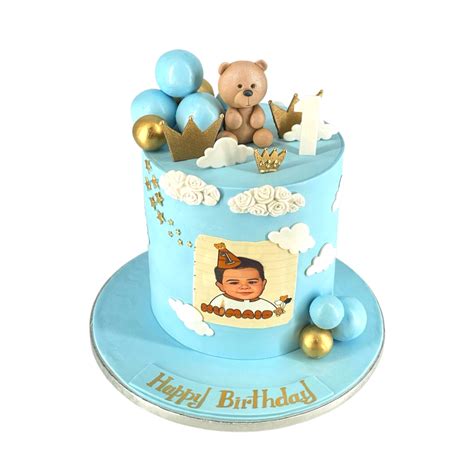 Blue Teddy Cake | Birthday Cake In Dubai | Cake Delivery – Mister Baker