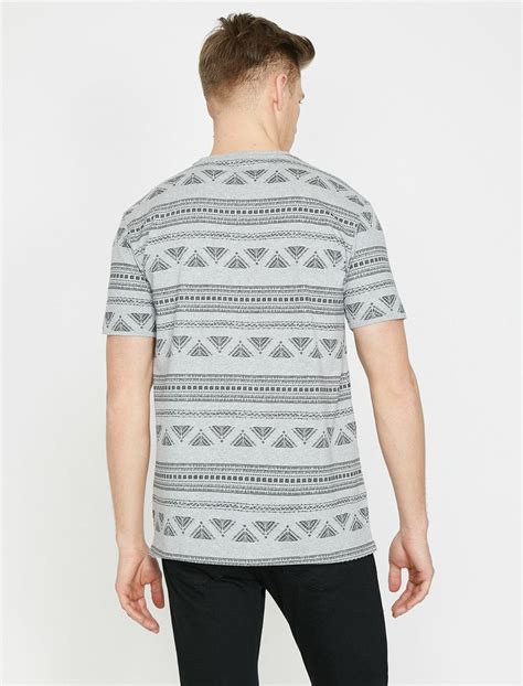 En Men Patterned T Shirt P 9yam11661ck04f