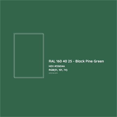 Ral 160 40 25 Black Pine Green Complementary Or Opposite Color Name