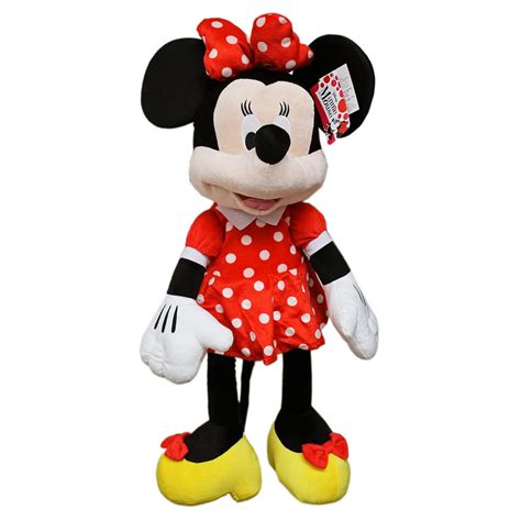 Disneys Minnie Mouse Red Polka Dot Dress Jumbo Plush Toy 23in