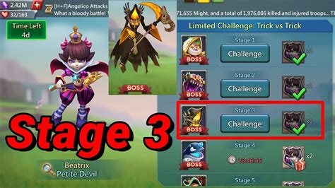 Lords Mobile Limited Challenge Trick Vs Trick Stage Youtube