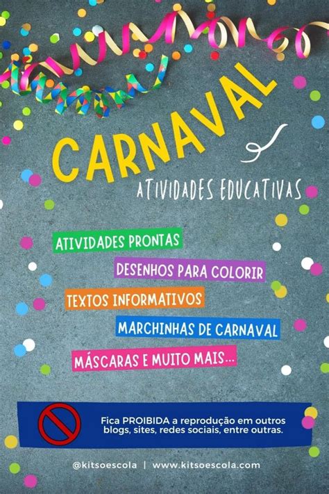 Kit Carnaval Atividades Planos Di Rios Bncc Kit S Escola