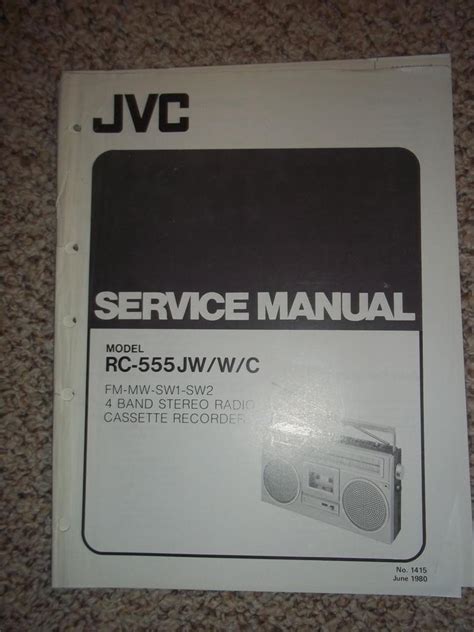 Jvc Service Manualrc 555jwc Radio Cassette Recorder Boombox