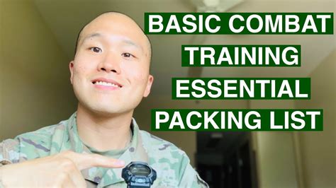 Army Basic Combat Training Packing List Essentials Youtube