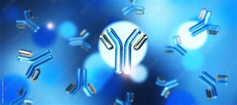 Antibody Immunoglobulins 3d Rendering Stock Illustration Adobe Stock