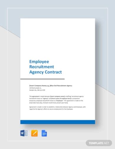 Recruitment Agency Templates In Google Docs Ms Word Pages Pdf