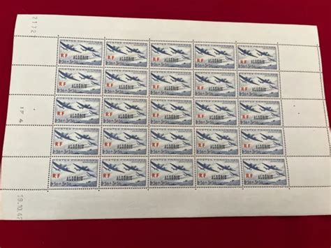 UNE PLANCHE DE 25 timbres FRANCE Colonie Algérie N 245 EUR 15 00