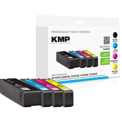 Kmp H Vx Tintenpatronen Multipack Schwarz Cyan Magenta Gelb