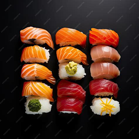 Premium Ai Image A Delectable Product Photo Shoot Of Sushi