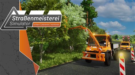 Straßenmeisterei Simulator Baumschnitt Einsatz auf der Bundesstraße