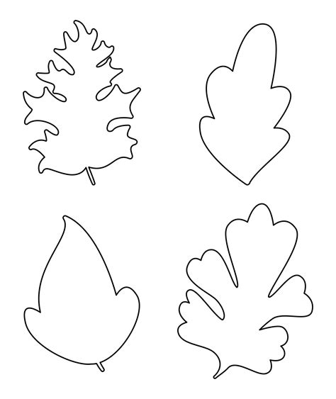 Leaf Pattern Template - 10 Free PDF Printables | Printablee | Fall ...