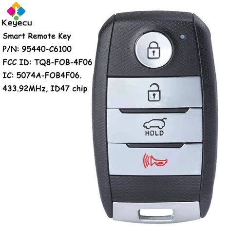 Keyecu Keyless Go Smart Remote Car Key With Buttons Mhz Id