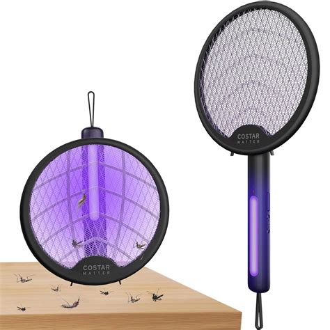 Foldable Swivel Mosquito Racket Uv Light Lamp Electric Fly Swatter Bug