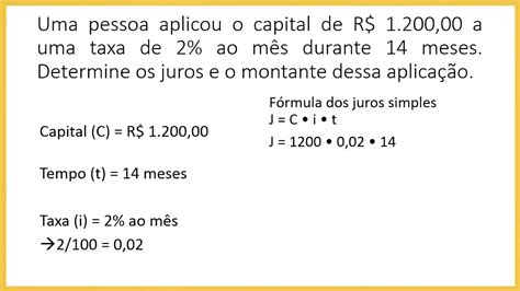 Juros Simples Calculo De Juros E Montante YouTube