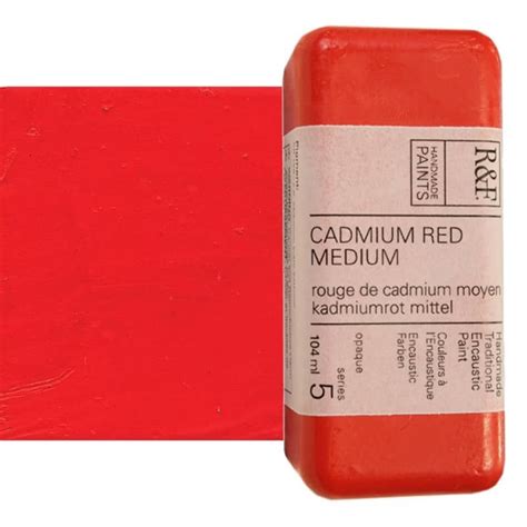 R F Encaustic Handmade Paint Ml Block Cadmium Red Medium Jerry