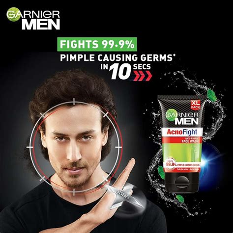 Buy Garnier Men Anti Pimple Face Wash Repairs Skin Balances Oils