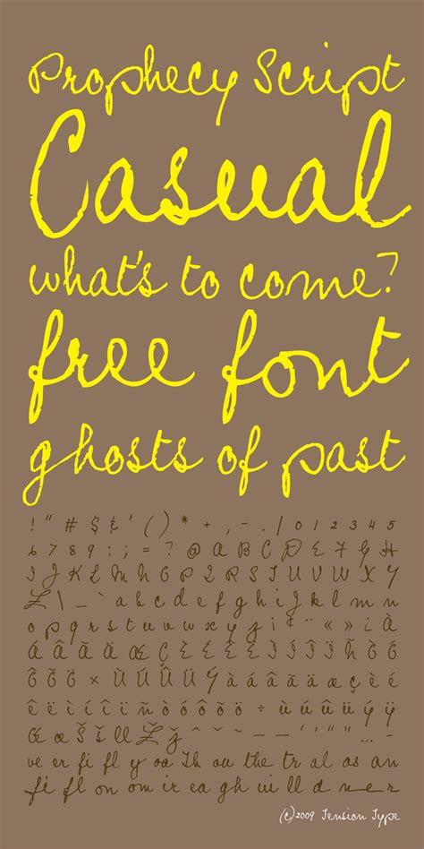 Prophecy Script Font Designed By Tension Type