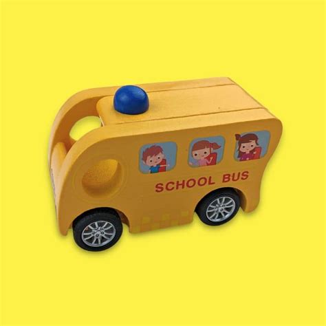 Wooden Yellow School Bus – Kaiby Box: Personalised Baby Gifts