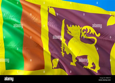 Ceylon Flagge 3D Wehende Flagge Design Das Nationale Symbol Von Sri