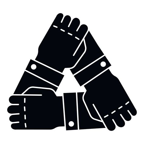 Hands teamwork icon, simple style 15384536 Vector Art at Vecteezy