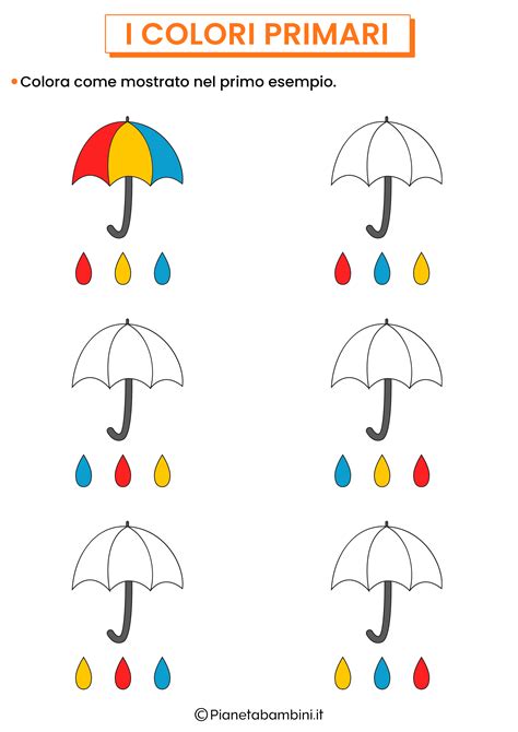 I Colori Primari Schede Didattiche Per La Scuola Primaria Pianetabambiniit