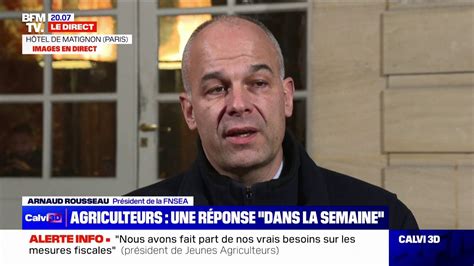 Arnaud Rousseau président de la FNSEA Aussi longtemps qu il n y