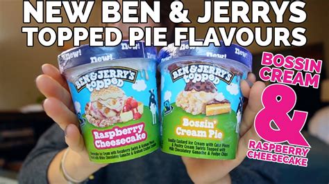 New Topped Ben Jerrys Bossin Cream Pie Raspberry Cheesecake