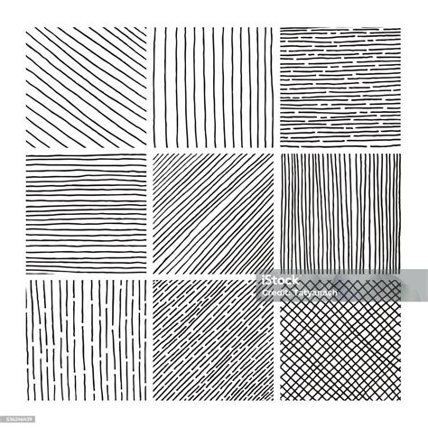 Vector Collection Ink Hand Drawn Hatch Texture Stock Illustration Download Image Now Single