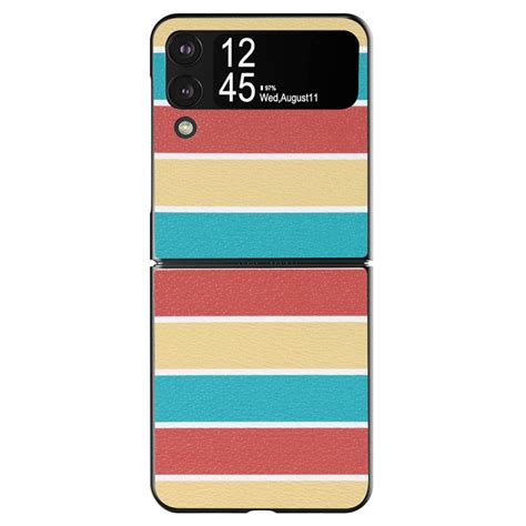 Coque Samsung Galaxy Z Flip Simili Cuir Lignes Ma Coque