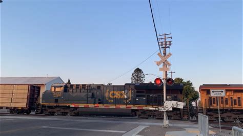 UP 6824 Manifest Freight Train With CSX YN3 South E Lindsay St