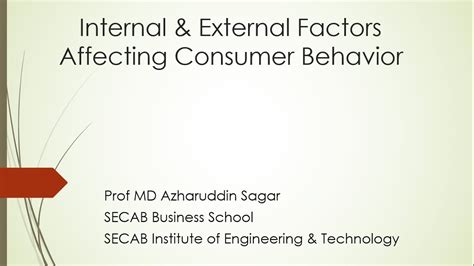 Internal External Factors Affecting Consumer Behavior Youtube