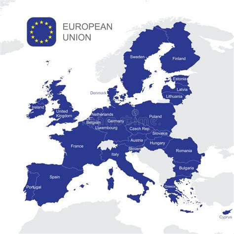 O mapa da União Europeia ilustração do vetor Ilustração de comunidade