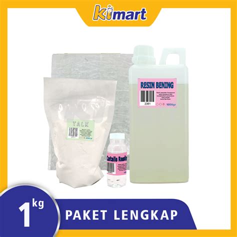 Jual PAKET LENGKAP RESIN BENING 1Kg FIBER MAT Medium KATALIS 100ml