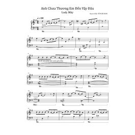 Anh Ch A Th Ng Em N V Y U Lady M Y Sheet Music