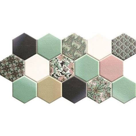 Carrelage Style Tomette D Cor E Style Ciment Pastel Vert X Cm Hex