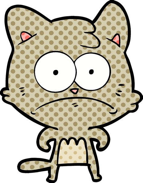 Cartoon Nervous Cat 12411807 Vector Art At Vecteezy