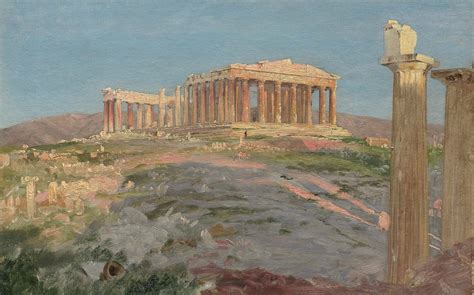 Study For The Parthenon Painting Frederic Edwin Church Oil Paintings