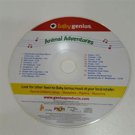 Baby Genius - Animal Adventures DVD & Music CD, Hobbies & Toys, Books ...